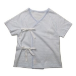 Baby短袖肚衣(含手套)-藍白條